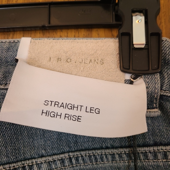 NWT IRO Straight Leg High Rise Indigo Gray Distressed Vix Ankle Jeans in Size 24 - Picture 5 of 13